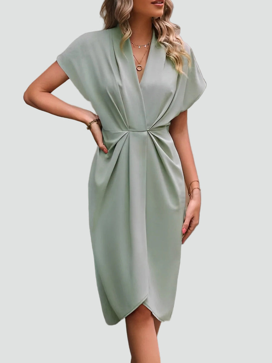 Women's Evening V-Neck Dress | Midi