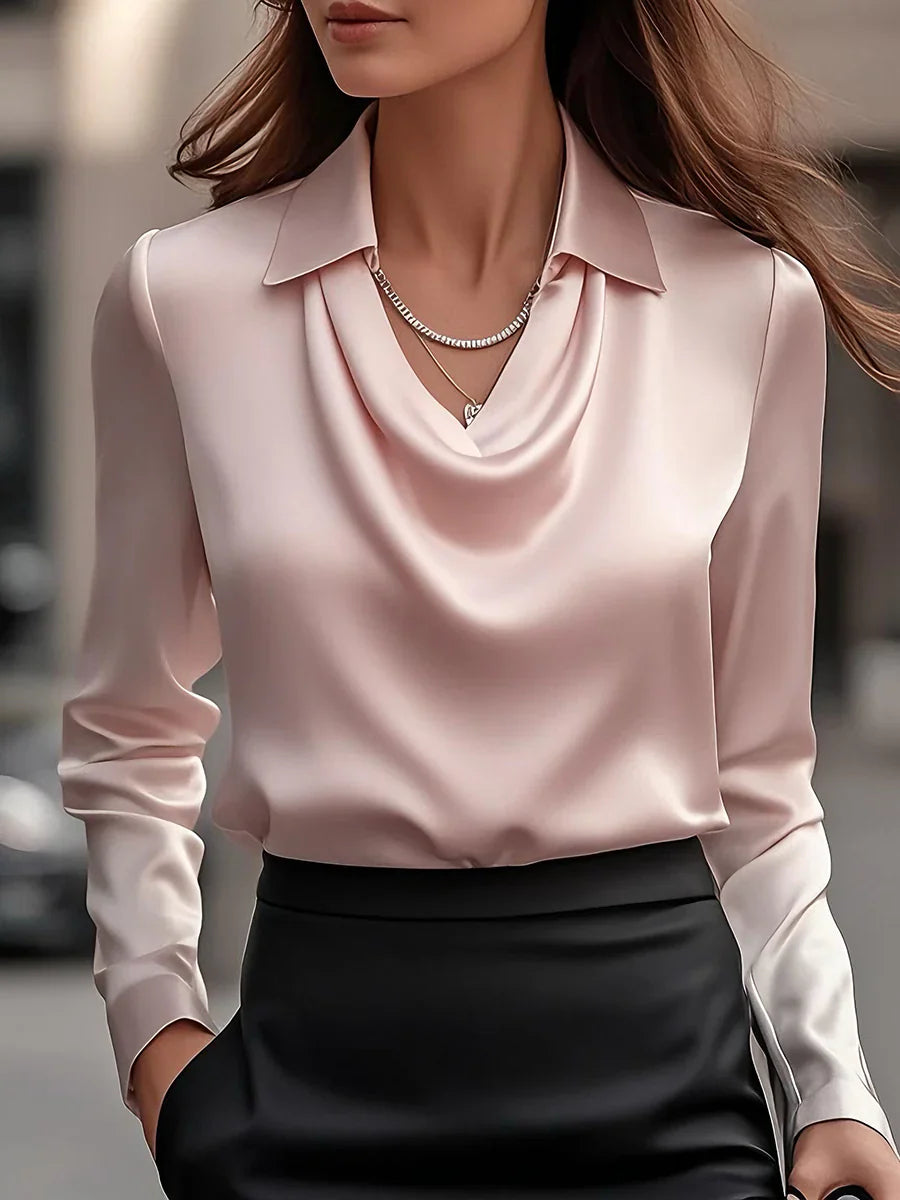 Women's Draped Blouse | Long Sleeve