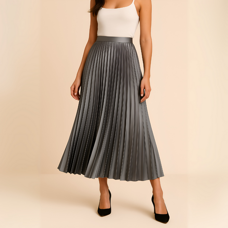 Women's Pleated High-Waisted Skirt | Midi