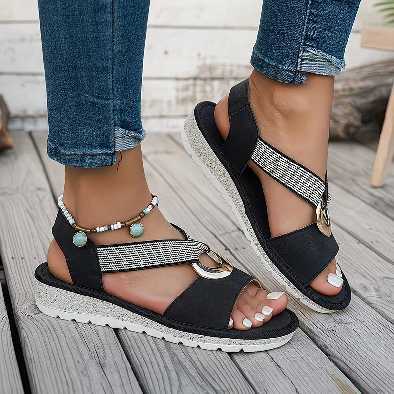 Women's Orthopedic Open-Toe Sandals | Decorative Buckle