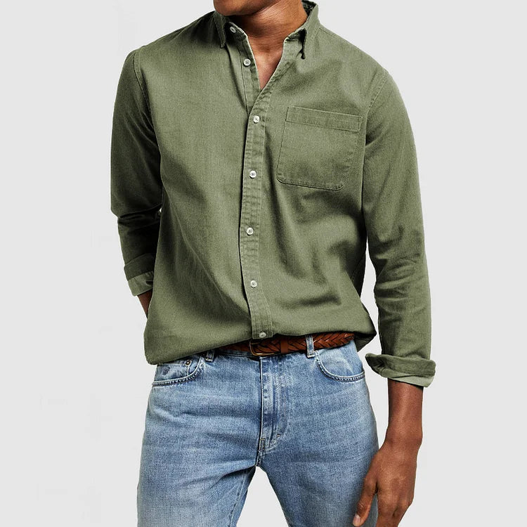 Men's Casual Button-Up Shirt | Long Sleeves