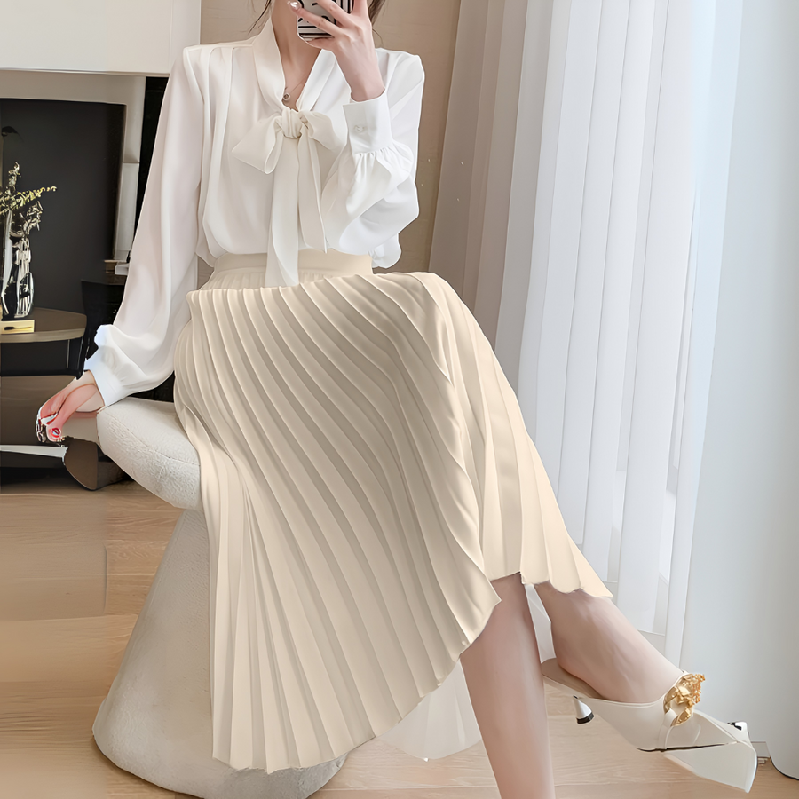 Women's Pleated High-Waisted Skirt | Midi