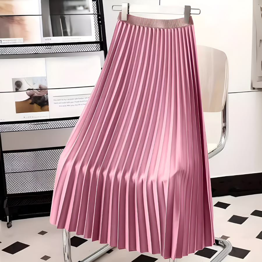 Women's Pleated High-Waisted Skirt | Midi