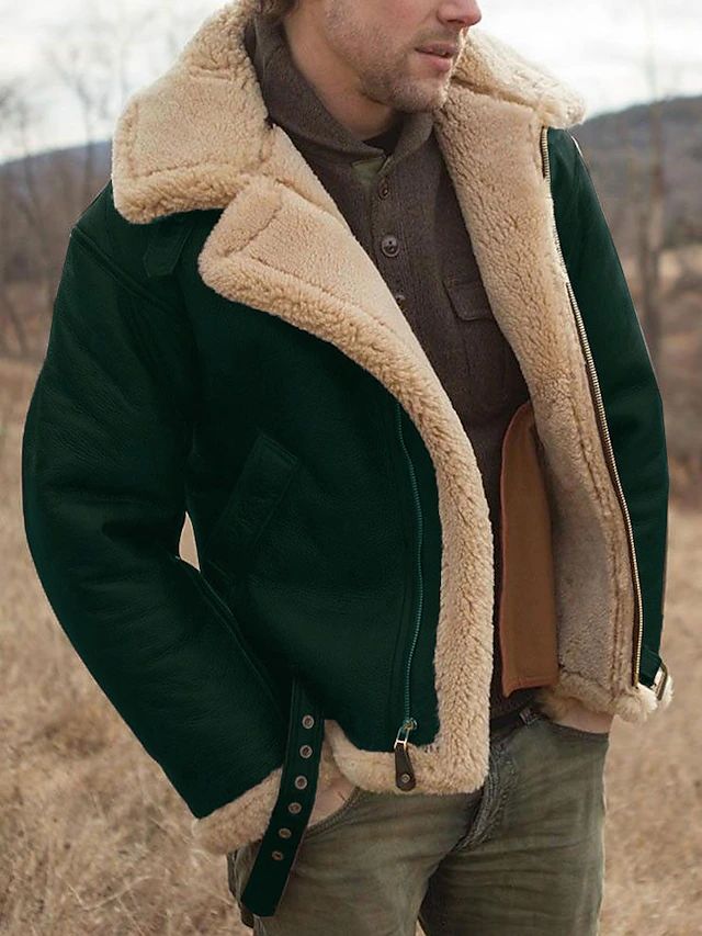 Men's Shearling Aviator Coat | Warm Winter Style