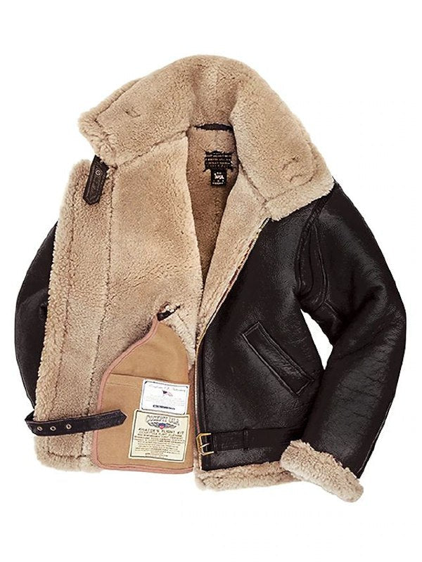 Men's Shearling Aviator Coat | Warm Winter Style