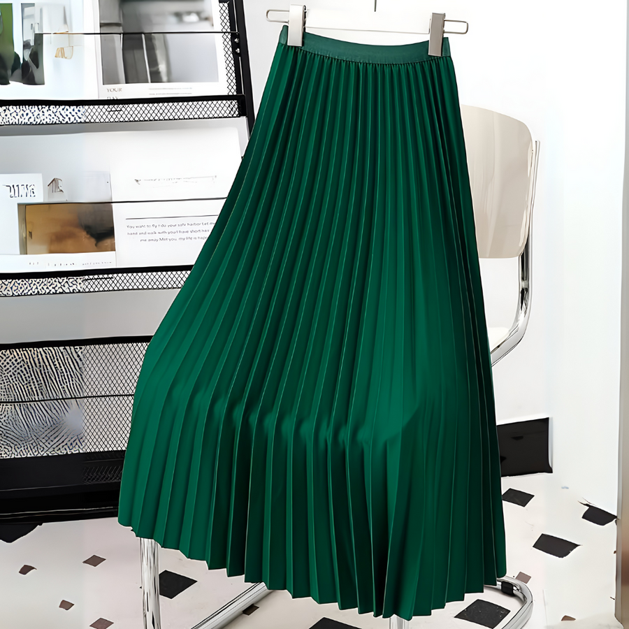 Women's Pleated High-Waisted Skirt | Midi