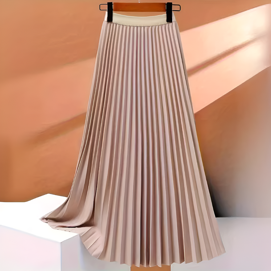 Women's Pleated High-Waisted Skirt | Midi