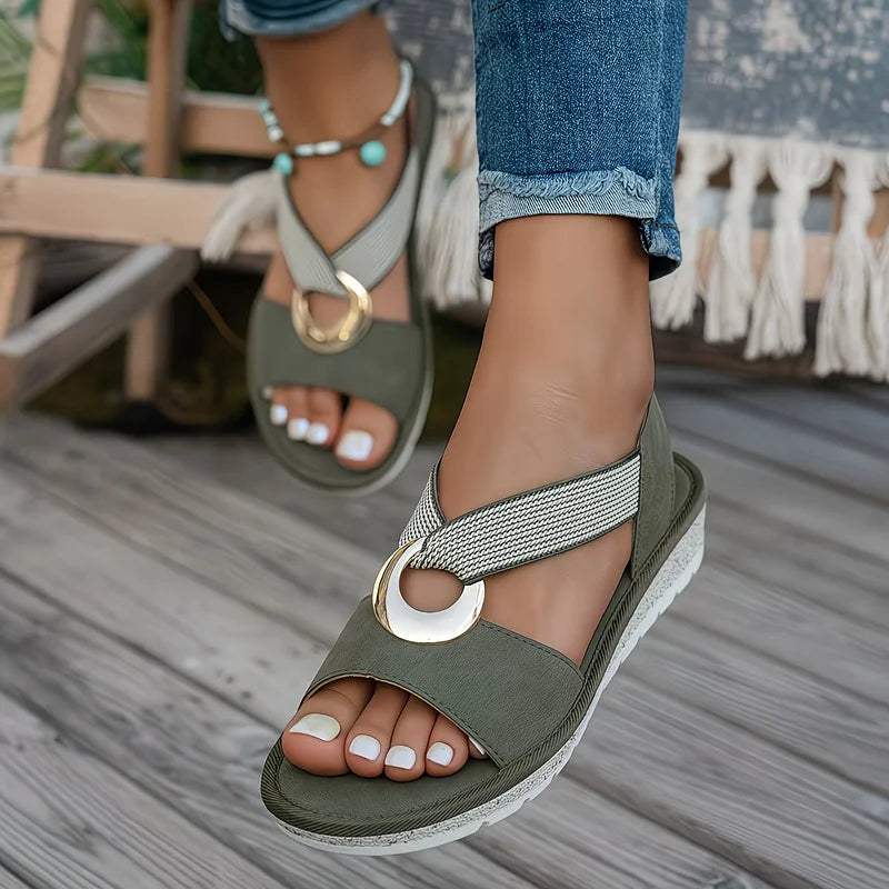 Women's Orthopedic Open-Toe Sandals | Decorative Buckle