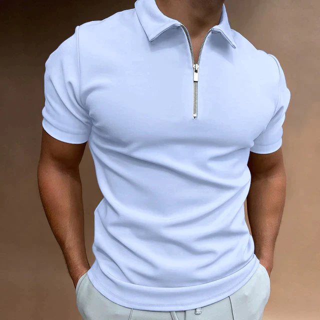 Pánské polo tričko na zip | Krátký rukáv