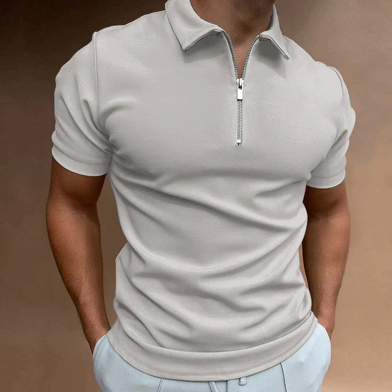 Pánské polo tričko na zip | Krátký rukáv