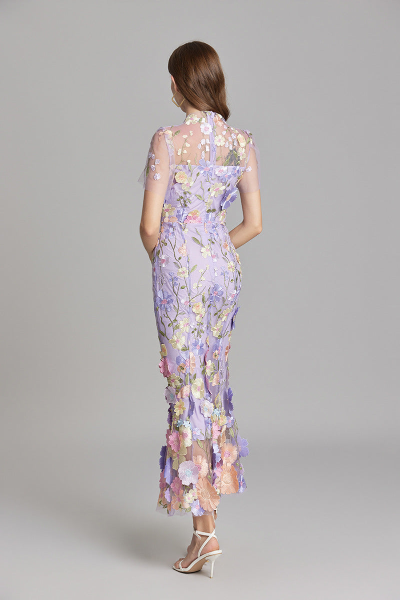 Women's Embroidered Floral Dress | Maxi