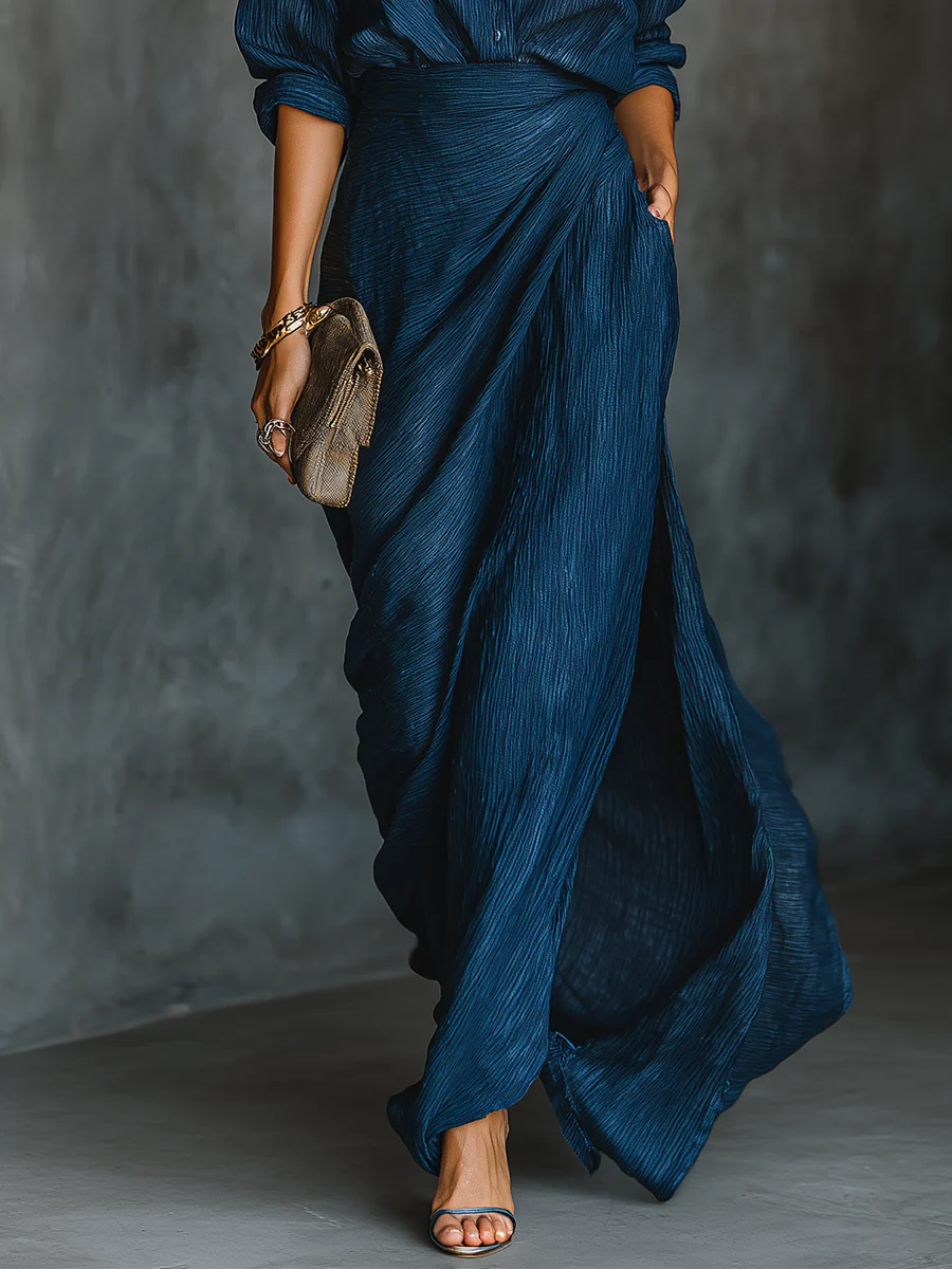 Women's Elegant Shirt Dress | Maxi