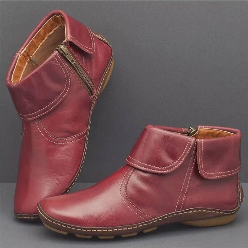 Women's Ankle Boots with Side Zipper | Casual