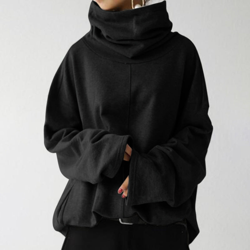 Damska Bluza Oversize Z Golfem | Długi Rękaw
