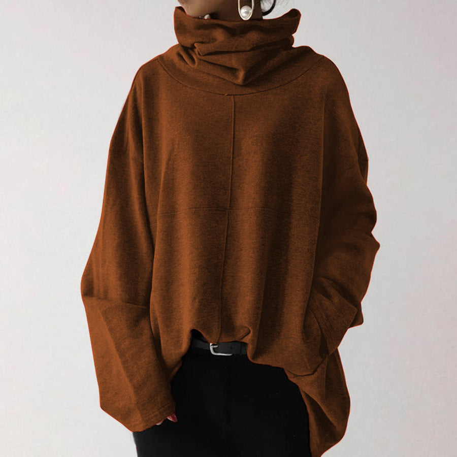 Damska Bluza Oversize Z Golfem | Długi Rękaw