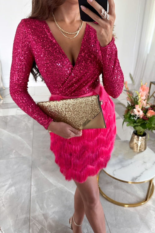 Women's Sequin Evening Dress | Mini