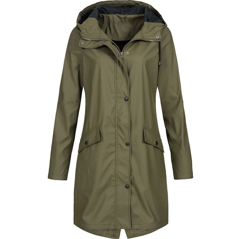 Women's Long Rain Jacket | With Hood