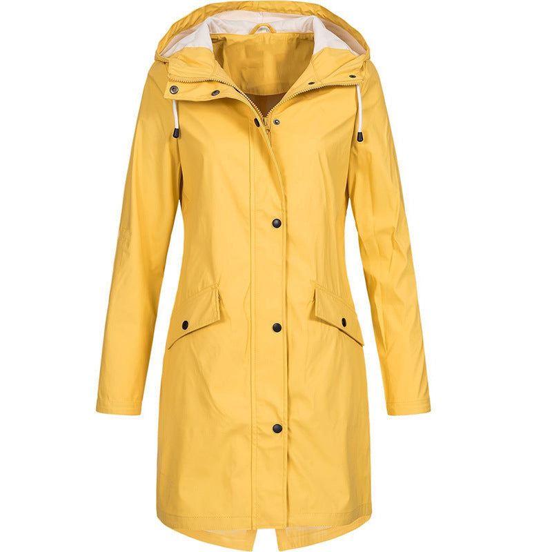 Women's Long Rain Jacket | With Hood