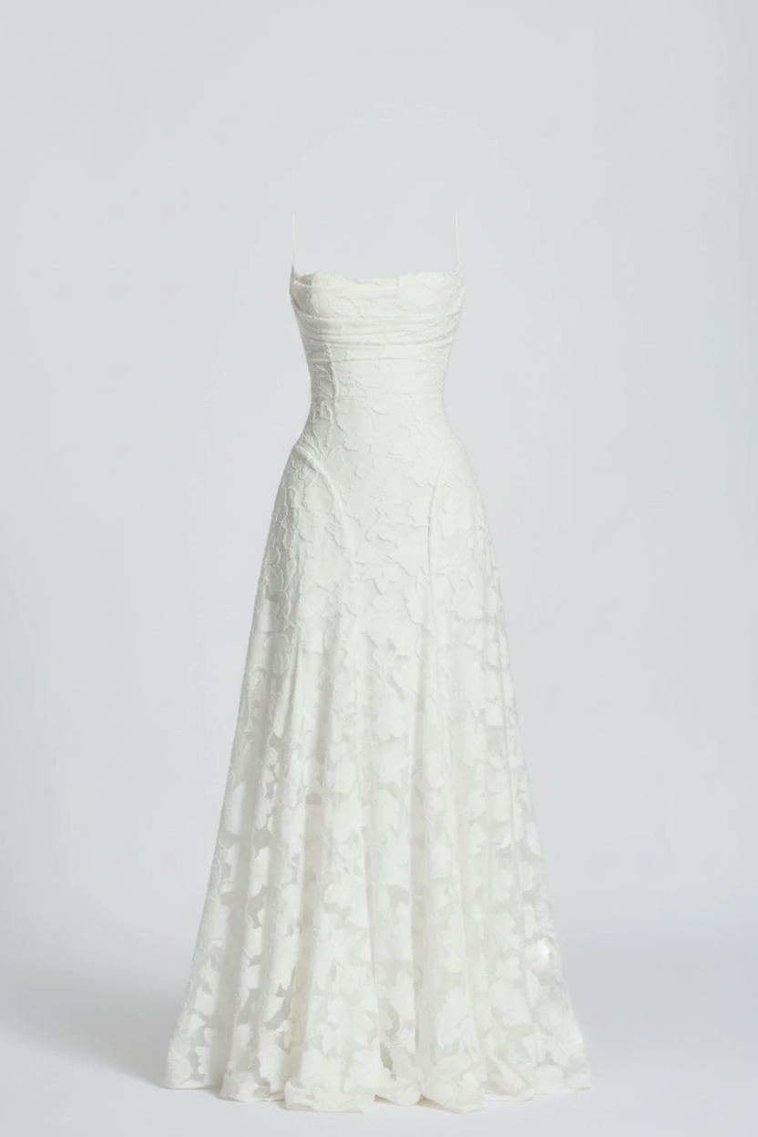 Women's Elegant Lace Evening Dress | Maxi
