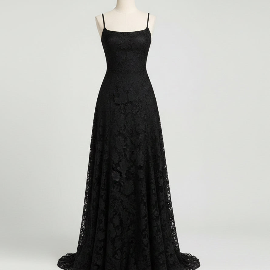 Women's Elegant Lace Evening Dress | Maxi