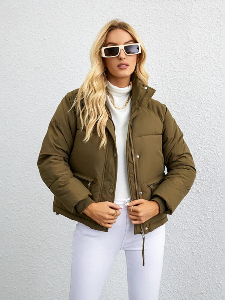 Women's Quilted Autumn Jacket | High Collar