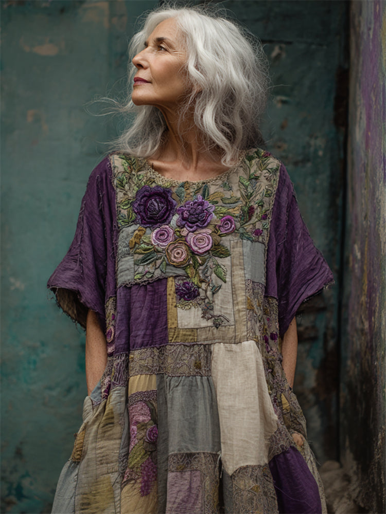 Damska Sukienka Boho Haftowana | Maxi