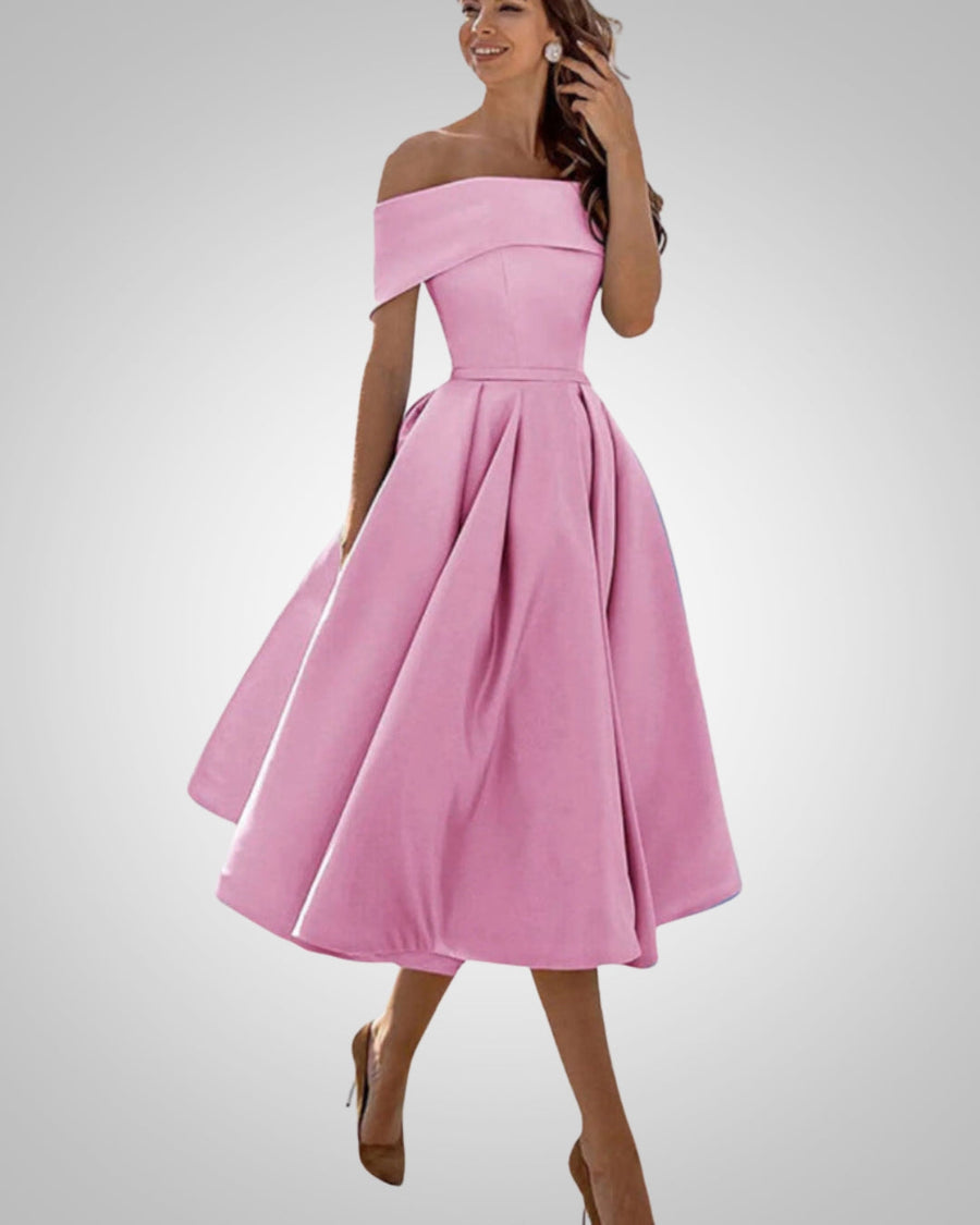 Women's Flared Off-Shoulder Dress | Midi