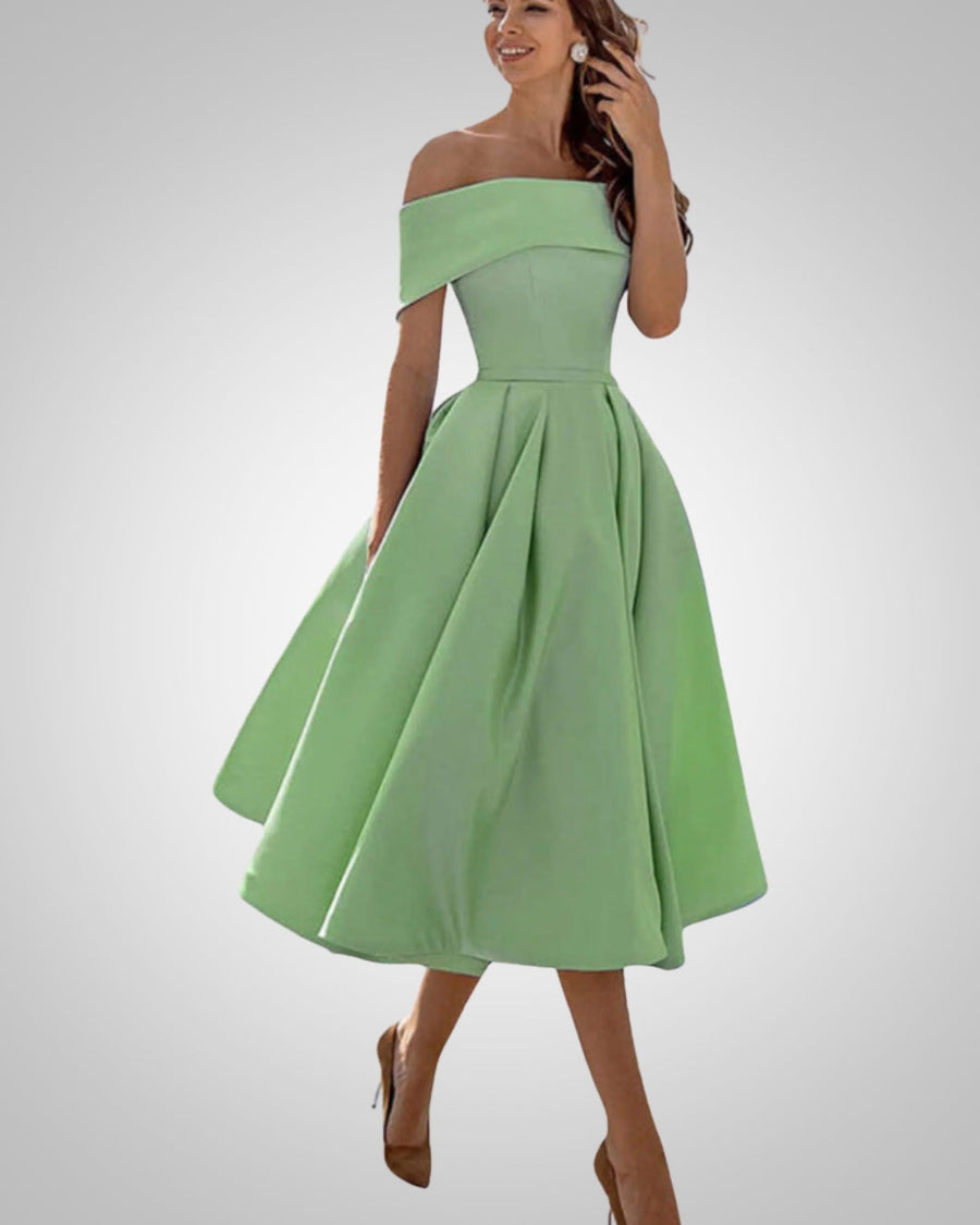 Women's Flared Off-Shoulder Dress | Midi