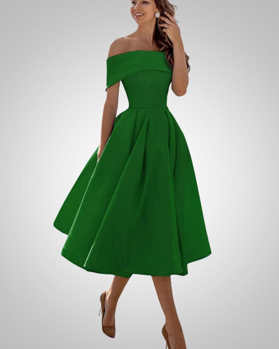 Women's Flared Off-Shoulder Dress | Midi