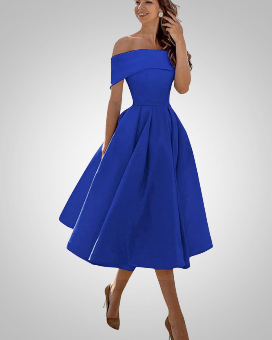 Women's Flared Off-Shoulder Dress | Midi