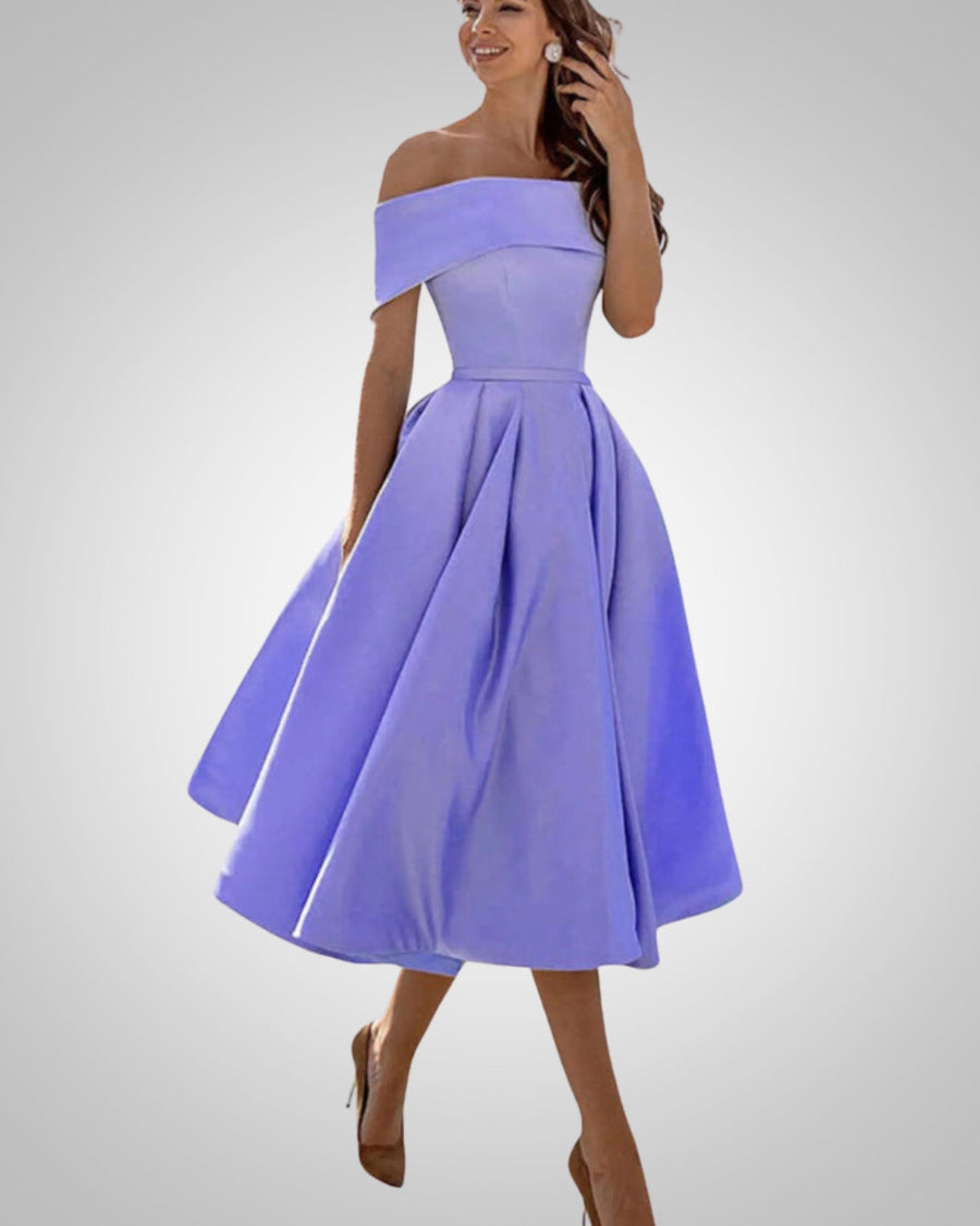 Women's Flared Off-Shoulder Dress | Midi