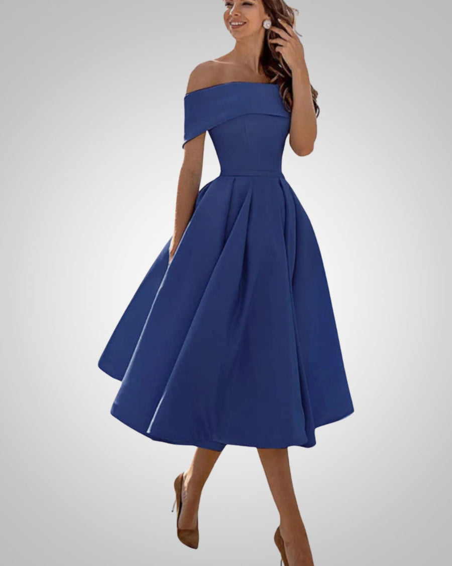 Women's Flared Off-Shoulder Dress | Midi