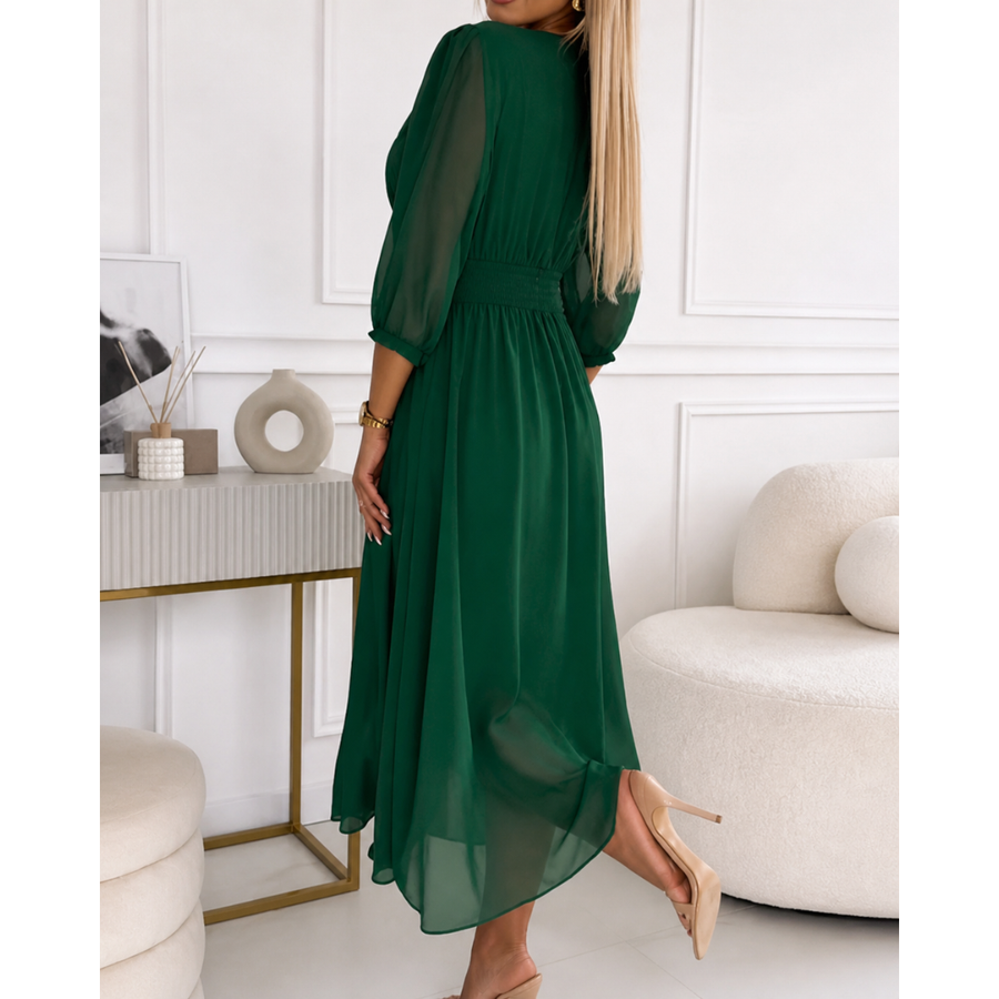 Women's Elegant Chiffon Wedding Guest Dress | Midi