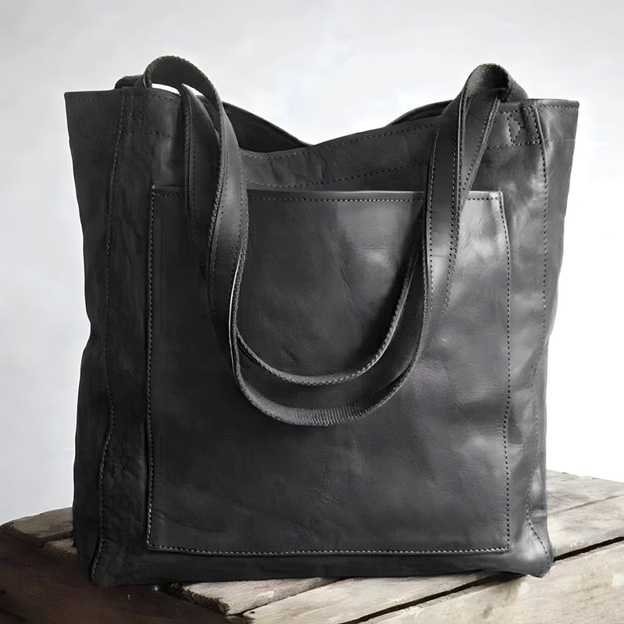 Damska Torba Shopper Na Ramię | Z Kieszenią Z Przodu