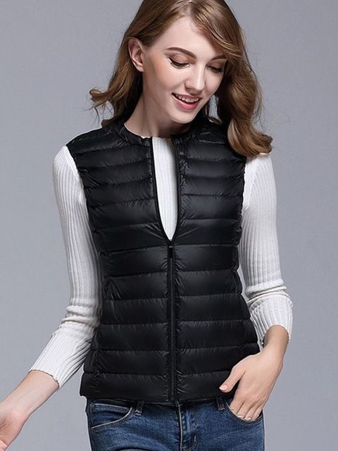 Women's Quilted Sleeveless Vest | With Pockets
