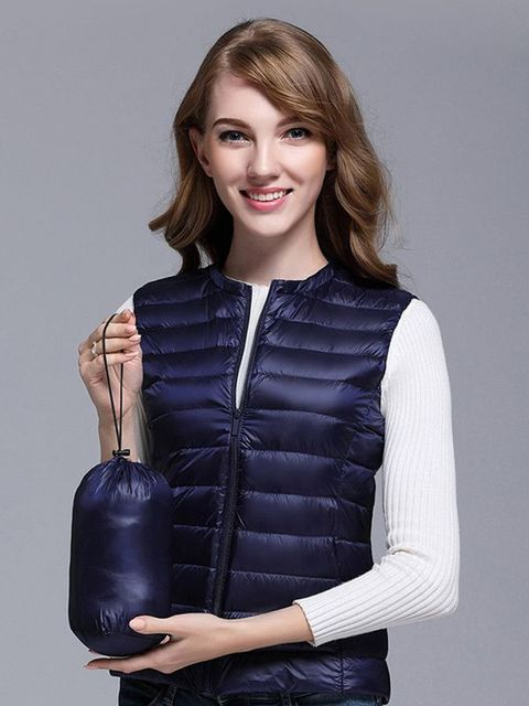 Women's Quilted Sleeveless Vest | With Pockets
