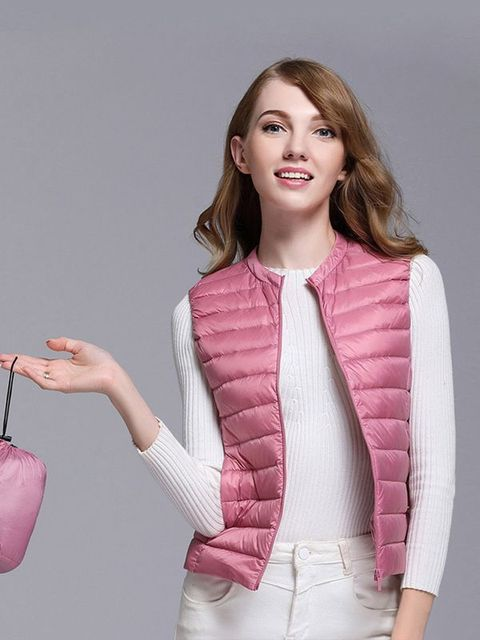 Women's Quilted Sleeveless Vest | With Pockets
