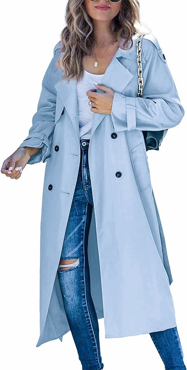 Women's Double-Breasted Trench Coat | Long