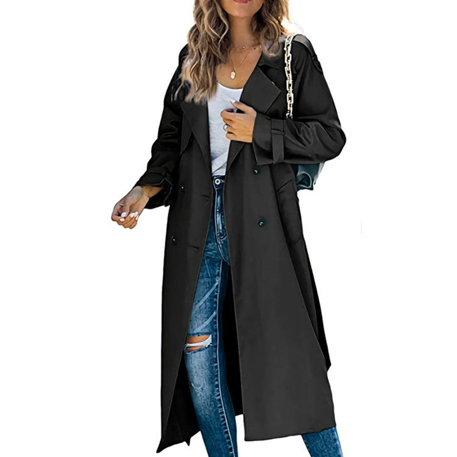 Women's Double-Breasted Trench Coat | Long