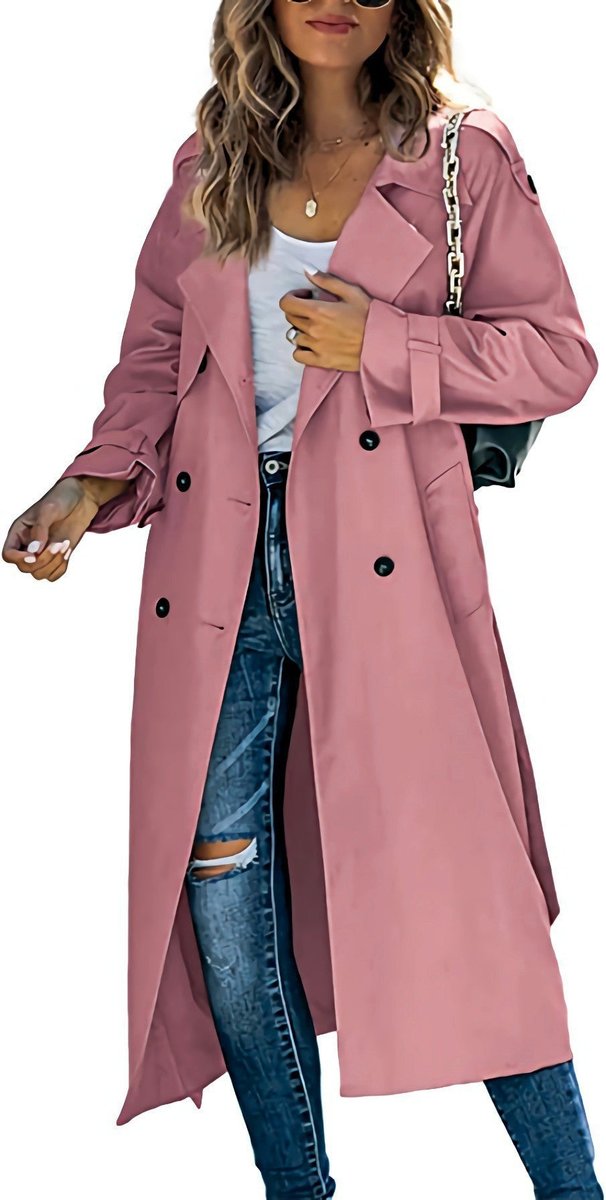 Women's Double-Breasted Trench Coat | Long