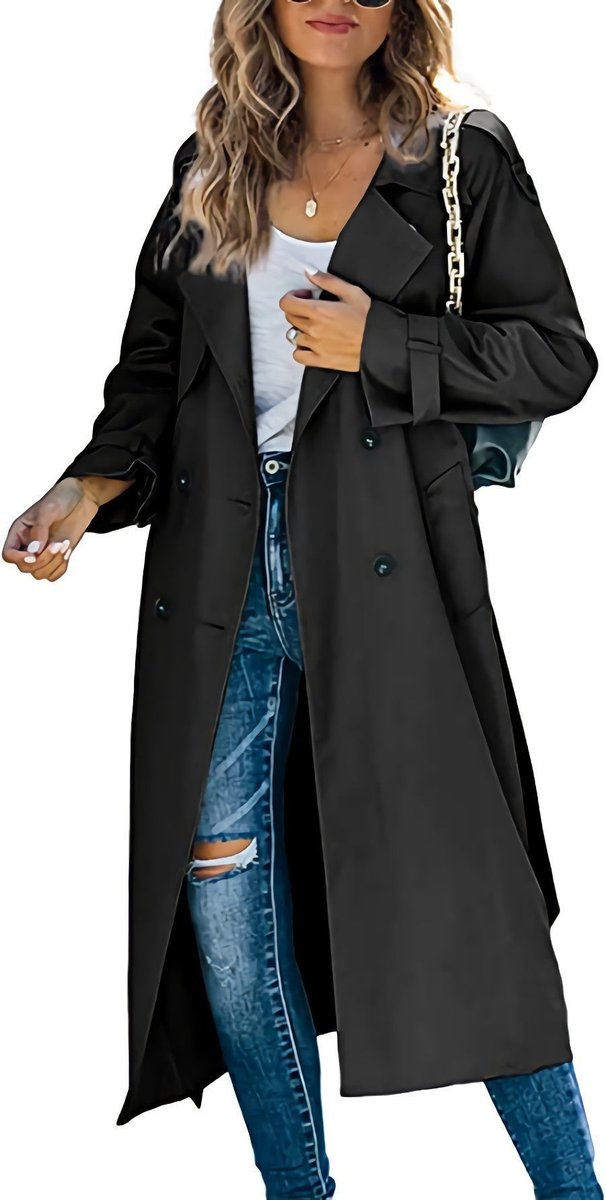 Women's Double-Breasted Trench Coat | Long