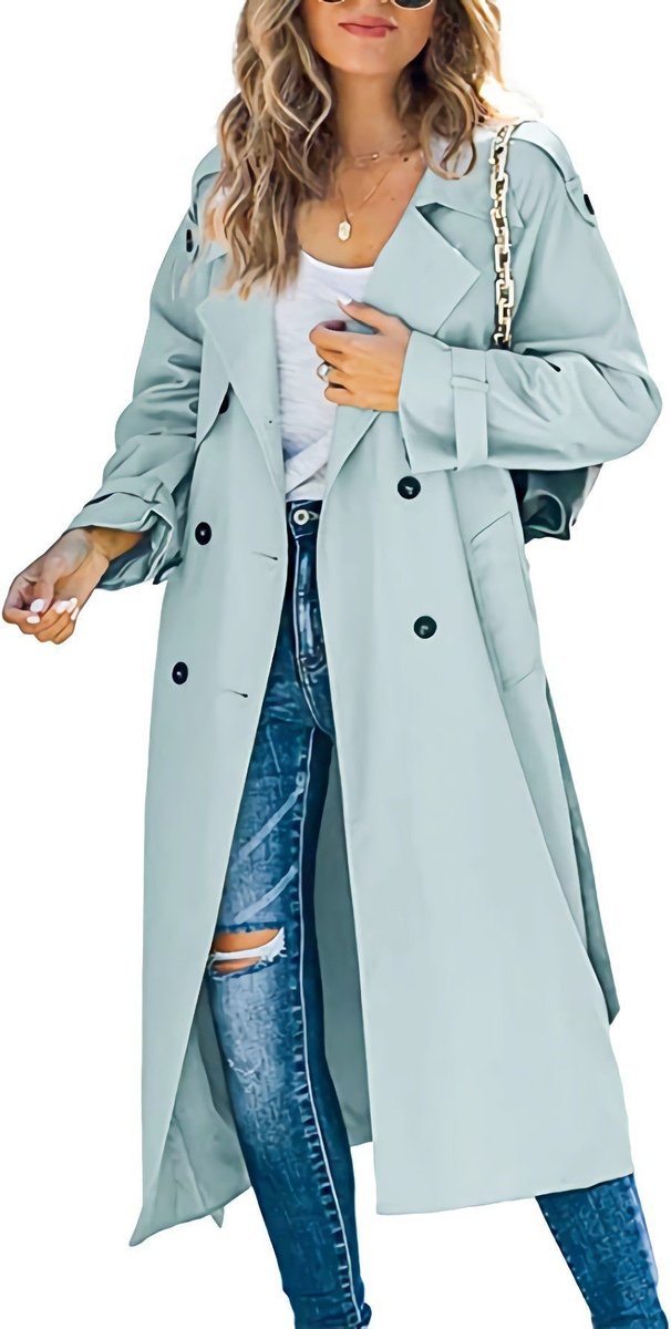 Women's Double-Breasted Trench Coat | Long