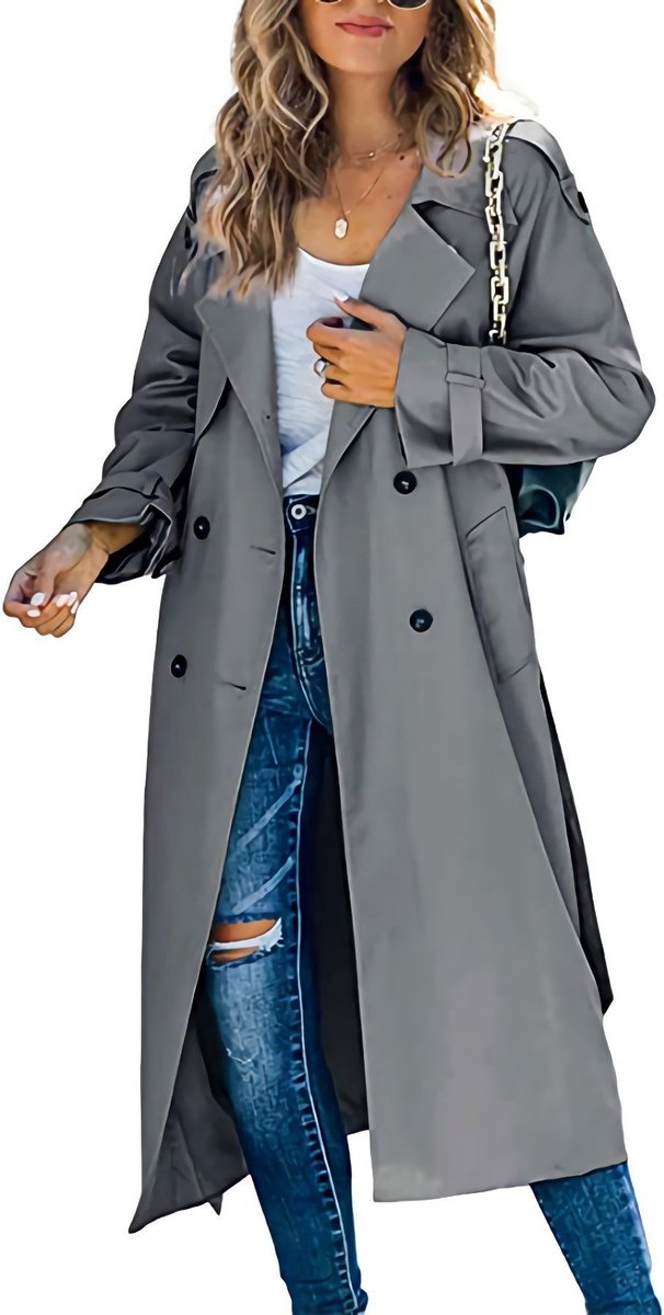 Women's Double-Breasted Trench Coat | Long