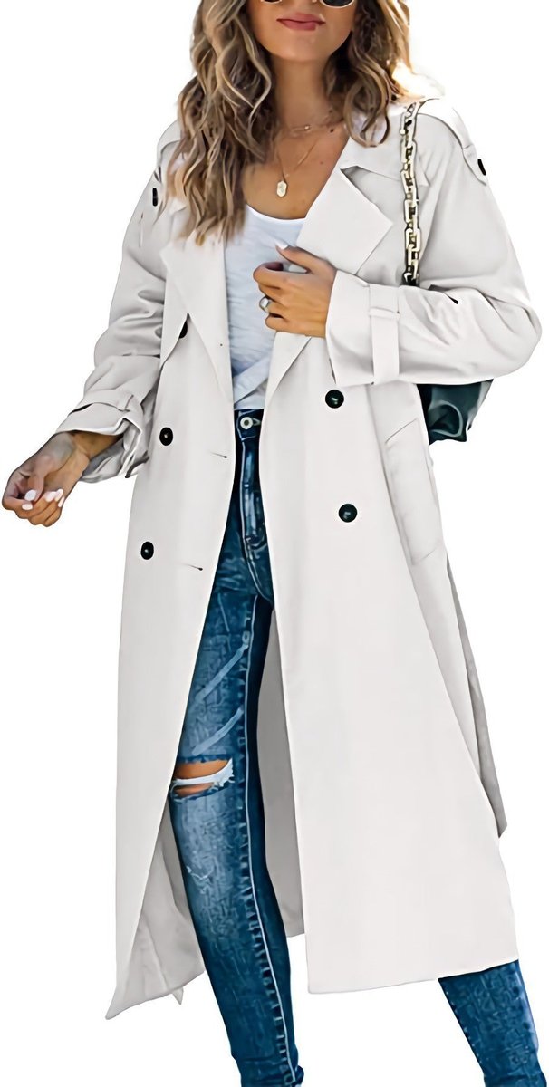 Women's Double-Breasted Trench Coat | Long
