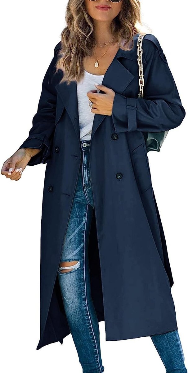 Women's Double-Breasted Trench Coat | Long