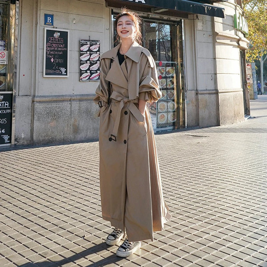 Women's Double-Breasted Trench Coat | With Belt