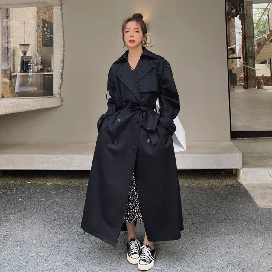 Women's Double-Breasted Trench Coat | With Belt