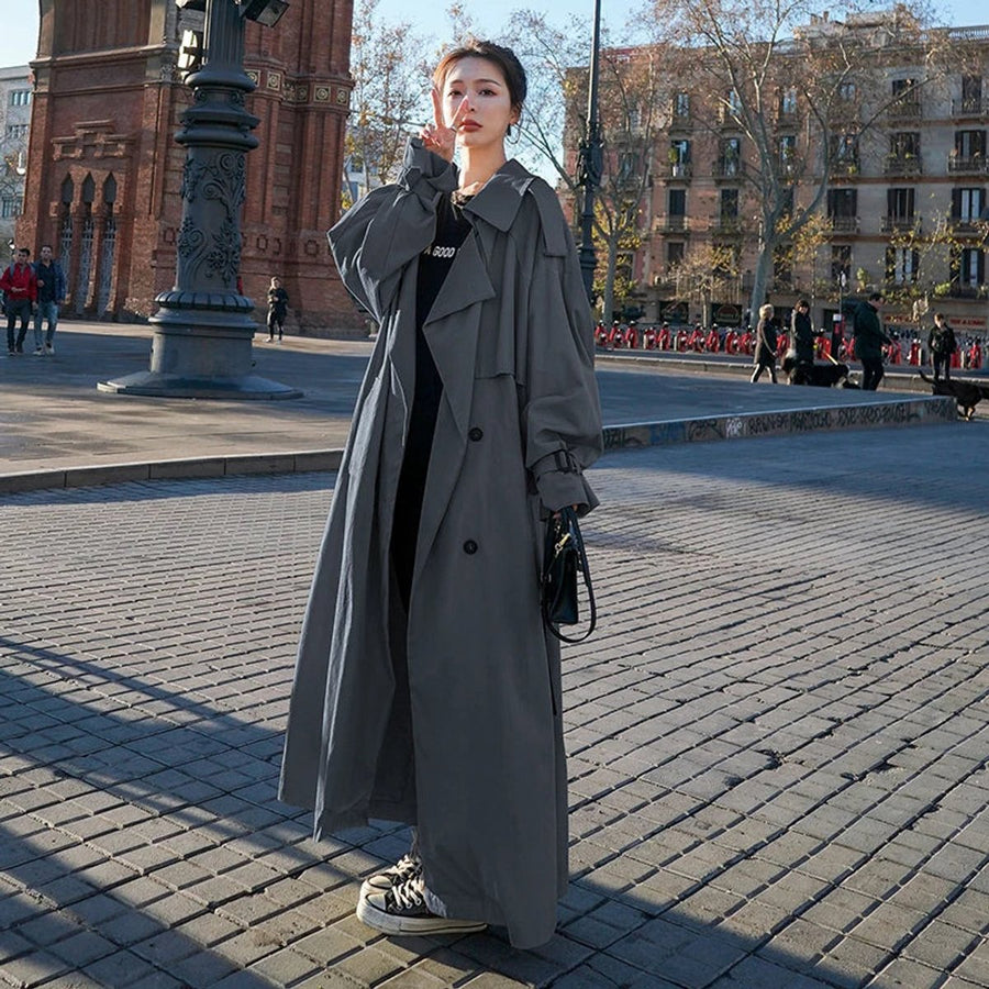 Women's Double-Breasted Trench Coat | With Belt