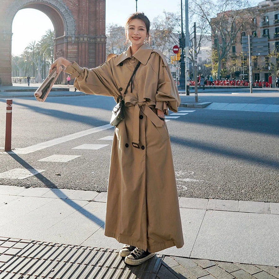 Women's Double-Breasted Trench Coat | With Belt