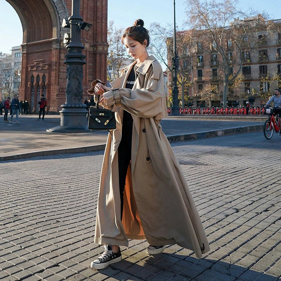 Women's Double-Breasted Trench Coat | With Belt